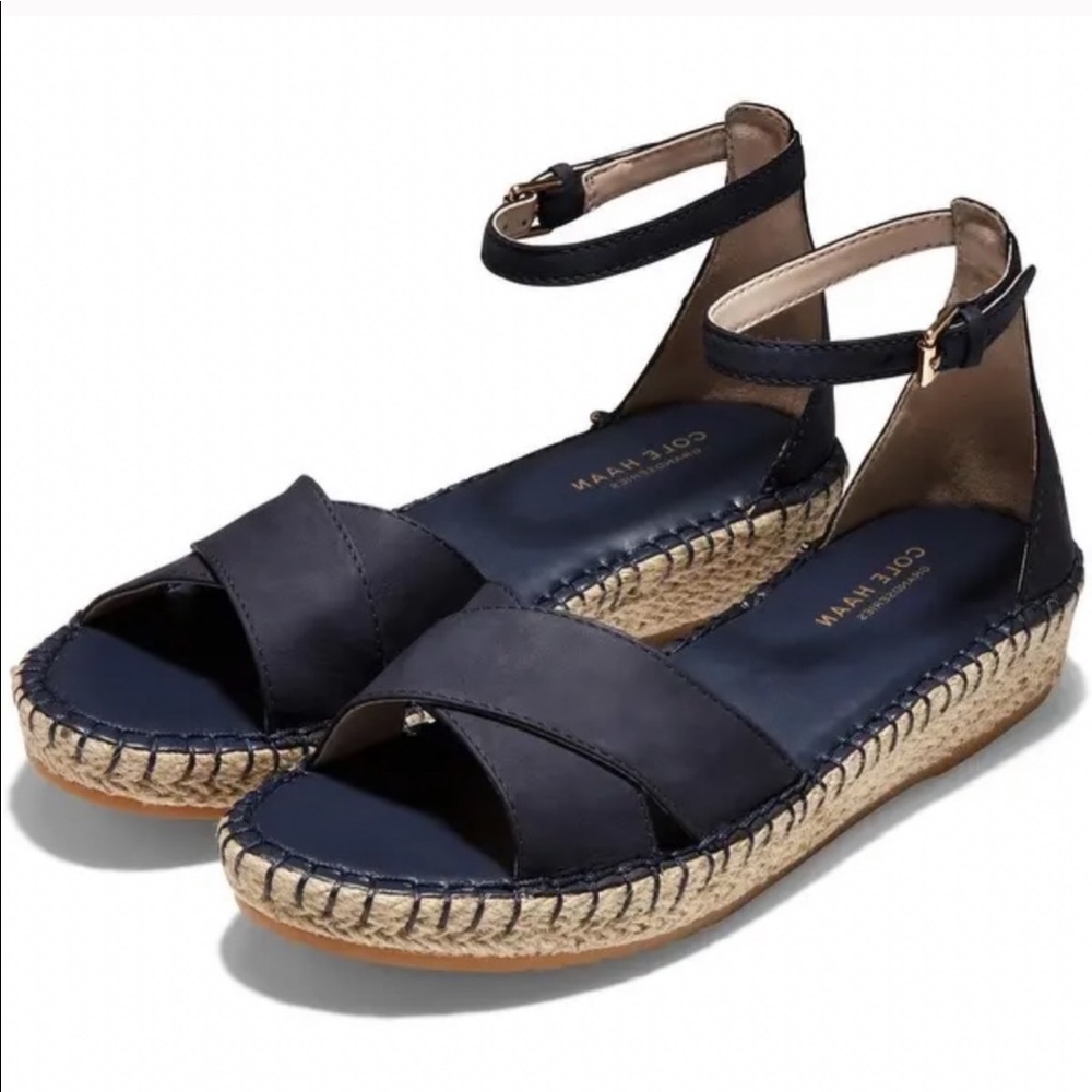 Cole Haan Cloudfeel Nubuck Espadrilles Sandals 8B - Picture 1 of 10